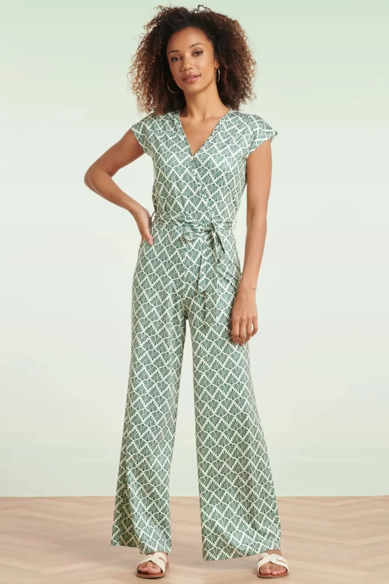 Flash Sale Smashed Lemon Adeline Jumpsuit In Legergroen En Gebroken Wit