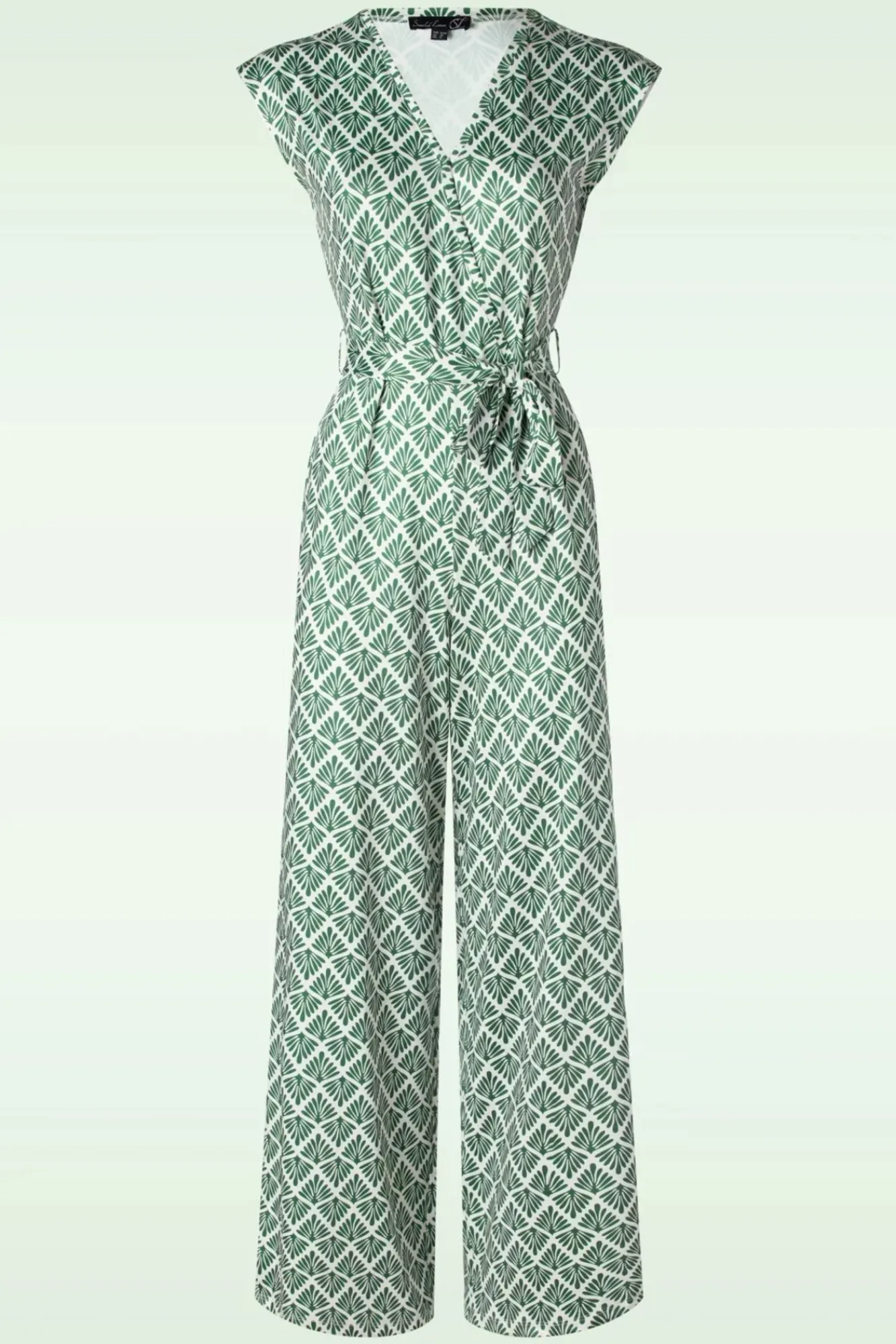 Flash Sale Smashed Lemon Adeline Jumpsuit In Legergroen En Gebroken Wit