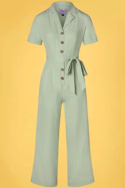 Best Sale Banned Retro Adventure Ahead Jumpsuit In Groen