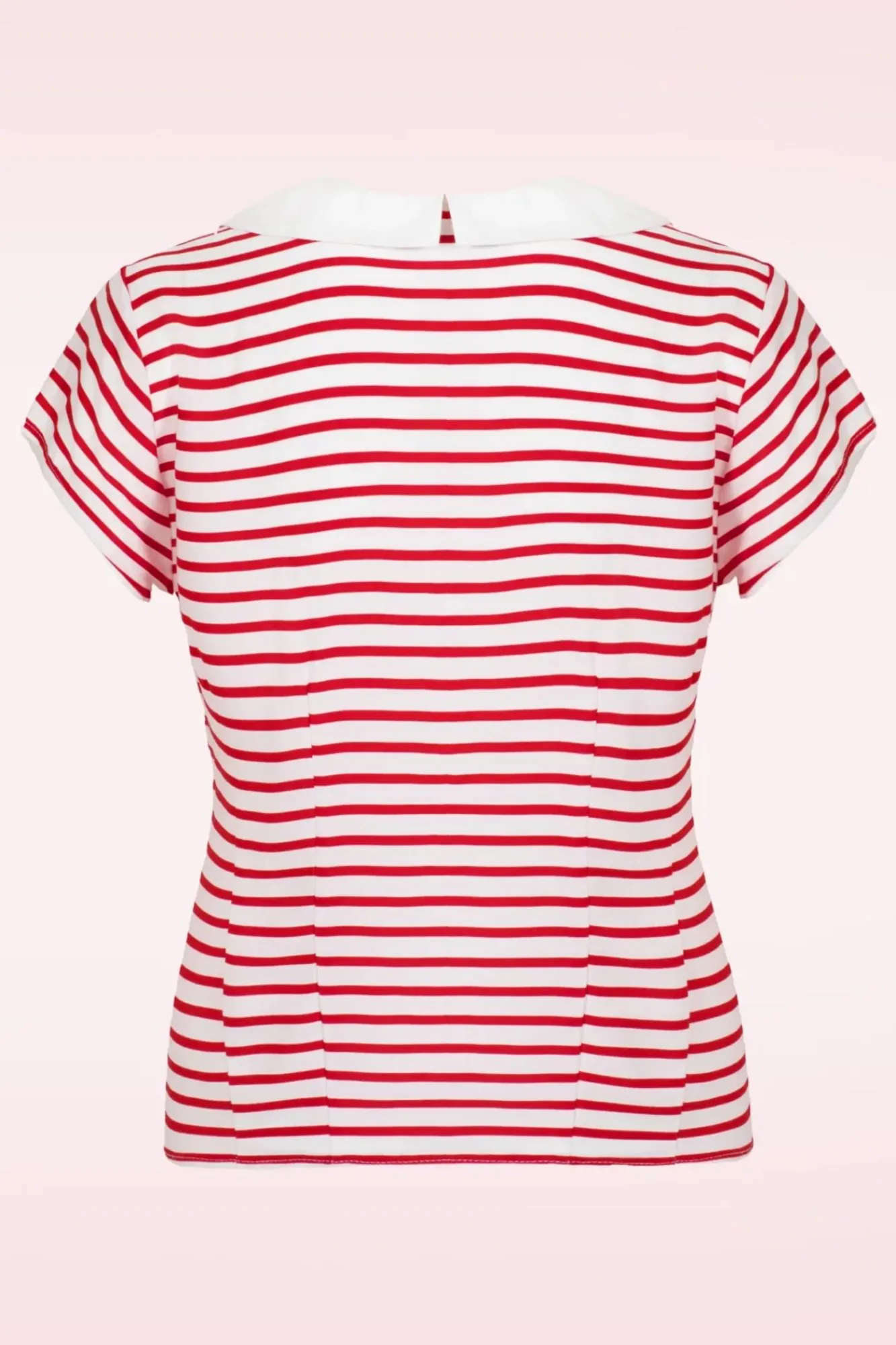 Clearance Bunny Ahoy Blouse In Wit En Rood