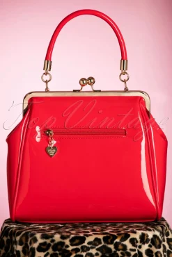 Clearance Banned Retro Amerikaanse Vintage Patenttas In Rood