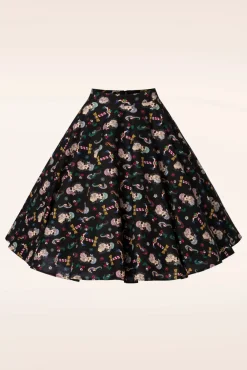 Online Banned Retro Anker Pin-Up Swingrok In Zwart