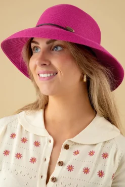 Shop Brontu00e9 Anna Travel Hoed In Fuchsiaroze