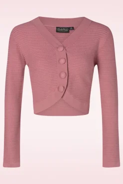 Best Sale Vixen Ariane Getextureerd Gebreid Cropped Vest In Roze