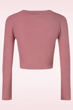 Best Sale Vixen Ariane Getextureerd Gebreid Cropped Vest In Roze