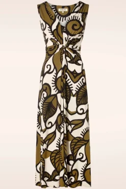 Shop Surkana Aubrey Maxi Jurk In Khaki