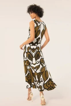 Shop Surkana Aubrey Maxi Jurk In Khaki