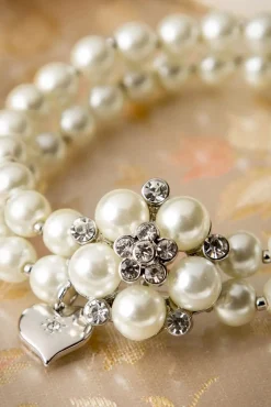 Clearance Lovely Audrey Creme Parelarmband