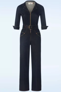 Clearance Rock-a-Booty Audrey Jumpsuit In Donker Denim