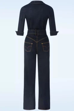 Clearance Rock-a-Booty Audrey Jumpsuit In Donker Denim