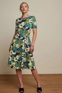 Clearance King Louie Betty Feestjurk Selena In Diepblauw