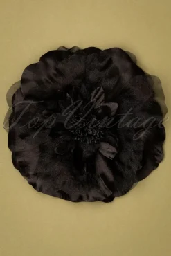 Store Urban Hippies Big Flower Corsage In Zwart