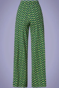Outlet King Louie Border Palazzo Brazza Broek In Jaspisgroen