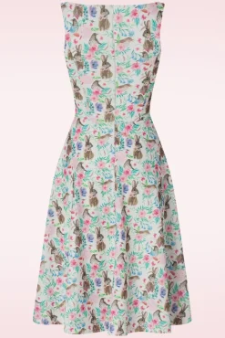 Best Sale Vintage Chic for Topvintage Bunny Hop Swing Jurk In Wit En Multi