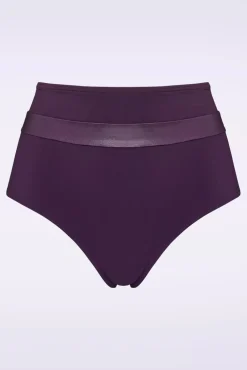 Clearance Marlies Dekkers Cache Coeur Slip Met Hoge Taille In Dieppaars