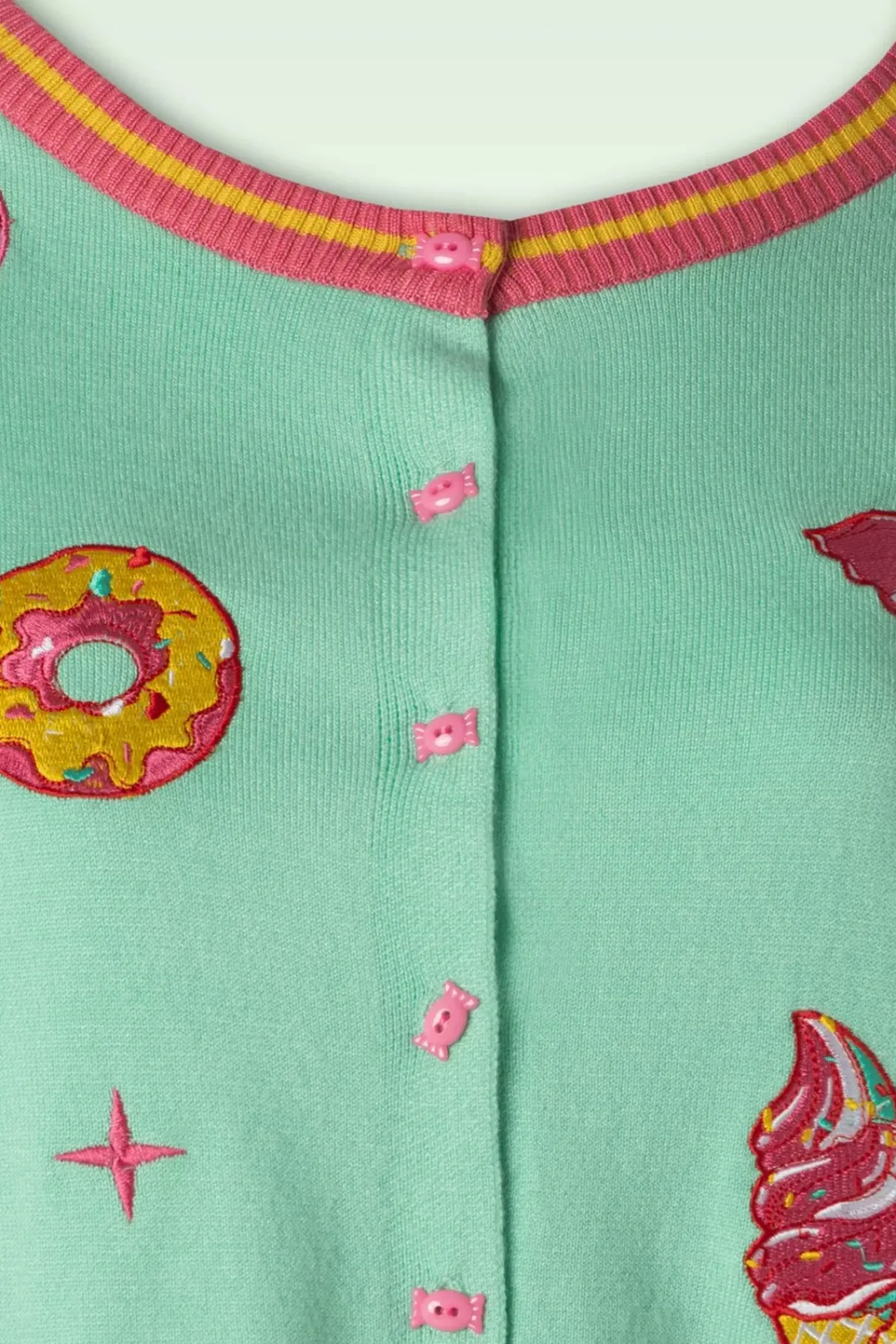 Sale Vixen Candy Patch Cardigan In Mint