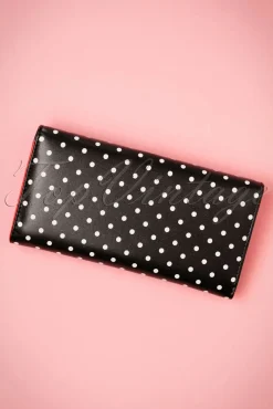 Fashion Banned Retro Carla Bow Polka Portemonnee In Zwart En Rood