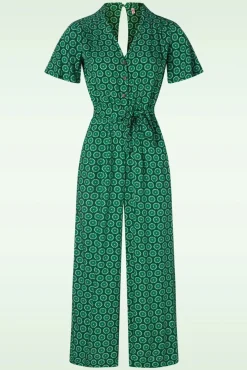New Blutsgeschwister Charming Steps Jumpsuit In Lively Cute Flower
