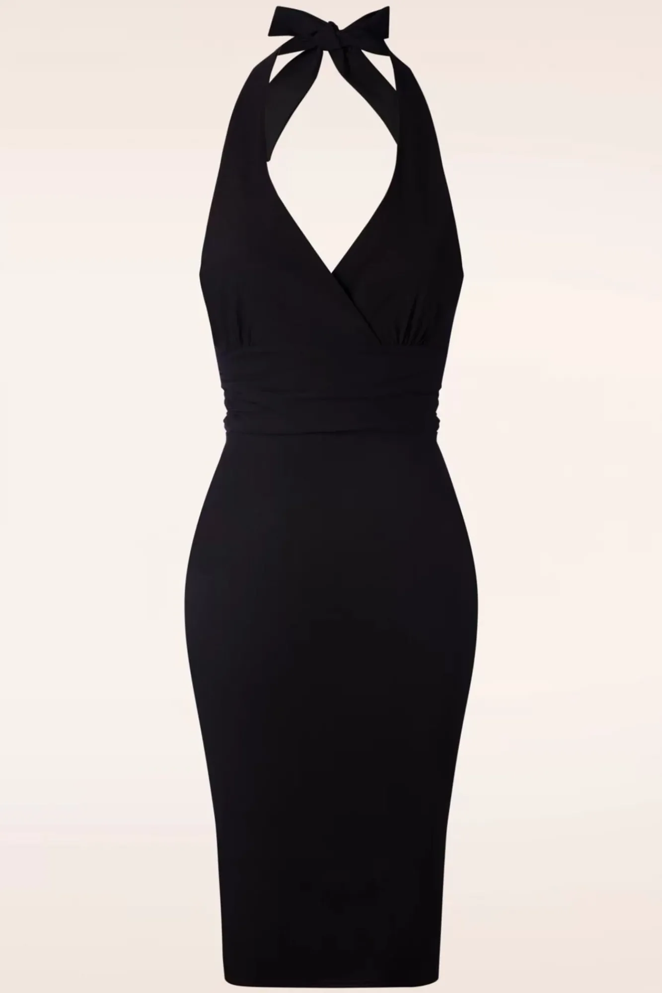 Store Vintage Chic for Topvintage Cher Halter Pencil Jurk In Zwart