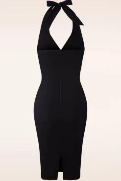 Store Vintage Chic for Topvintage Cher Halter Pencil Jurk In Zwart