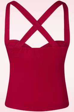 Fashion Vixen Cindy Cross Back Top In Rood
