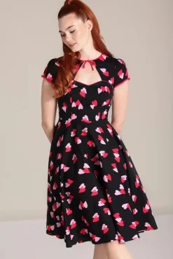 New Bunny Confetti Swing Jurk In Zwart