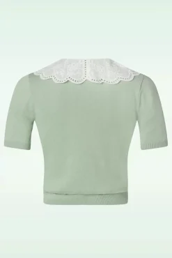 Shop Banned Retro Cutie Cardigan In Seafoam Groen