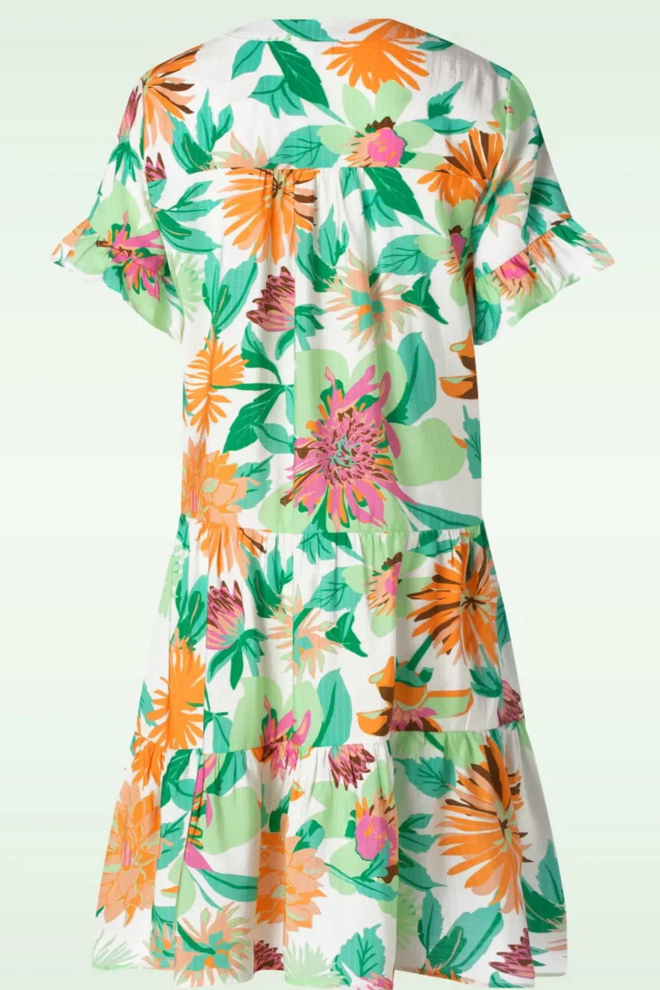 Shop Smashed Lemon Dahlia Flower Jurk In Gebroken Wit