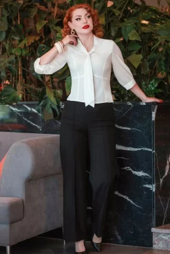 Shop Glamour Bunny Business Babe Dakota Pantalon In Zwart