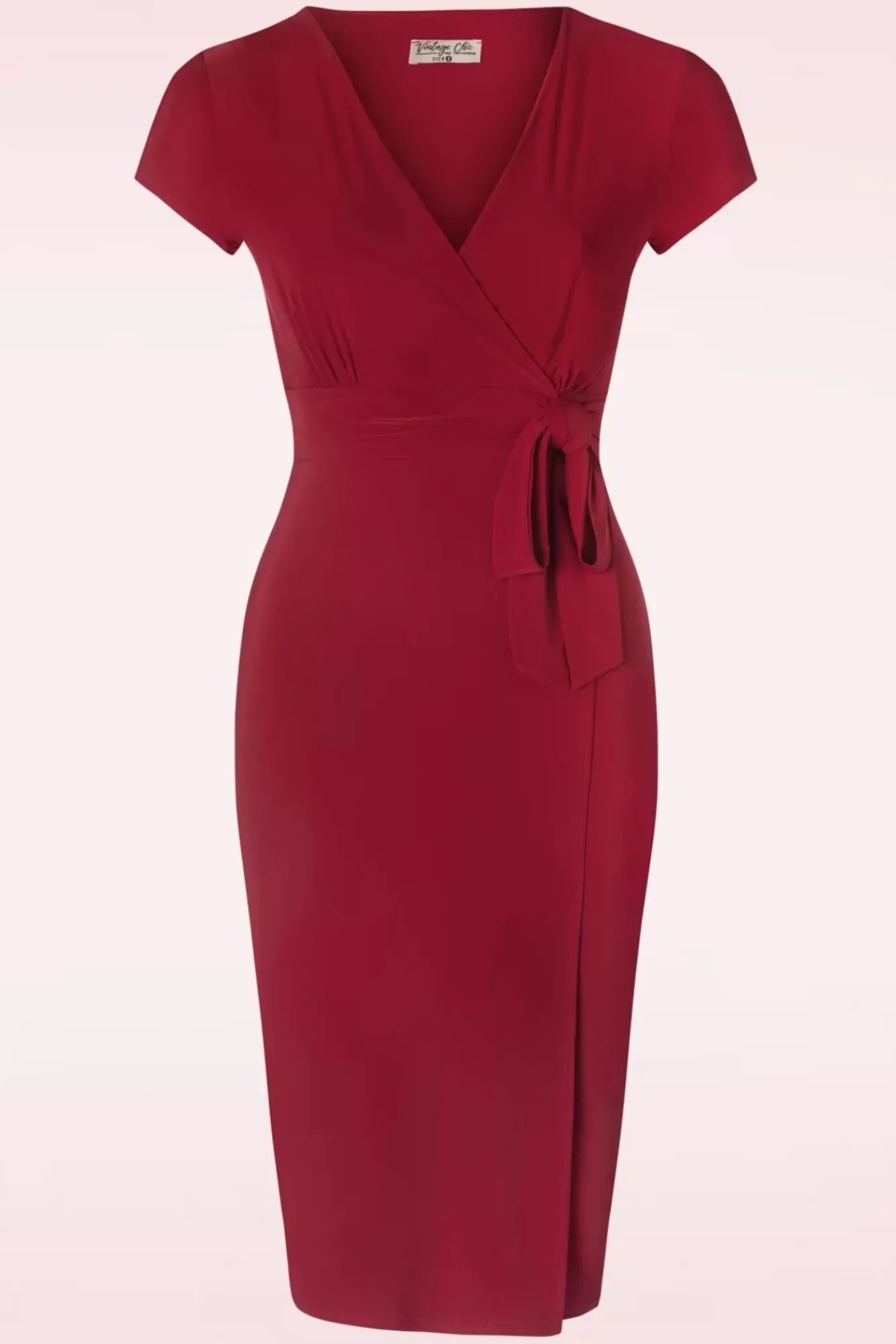 Fashion Vintage Chic for Topvintage Darcy Pencil Jurk In Donkerrood