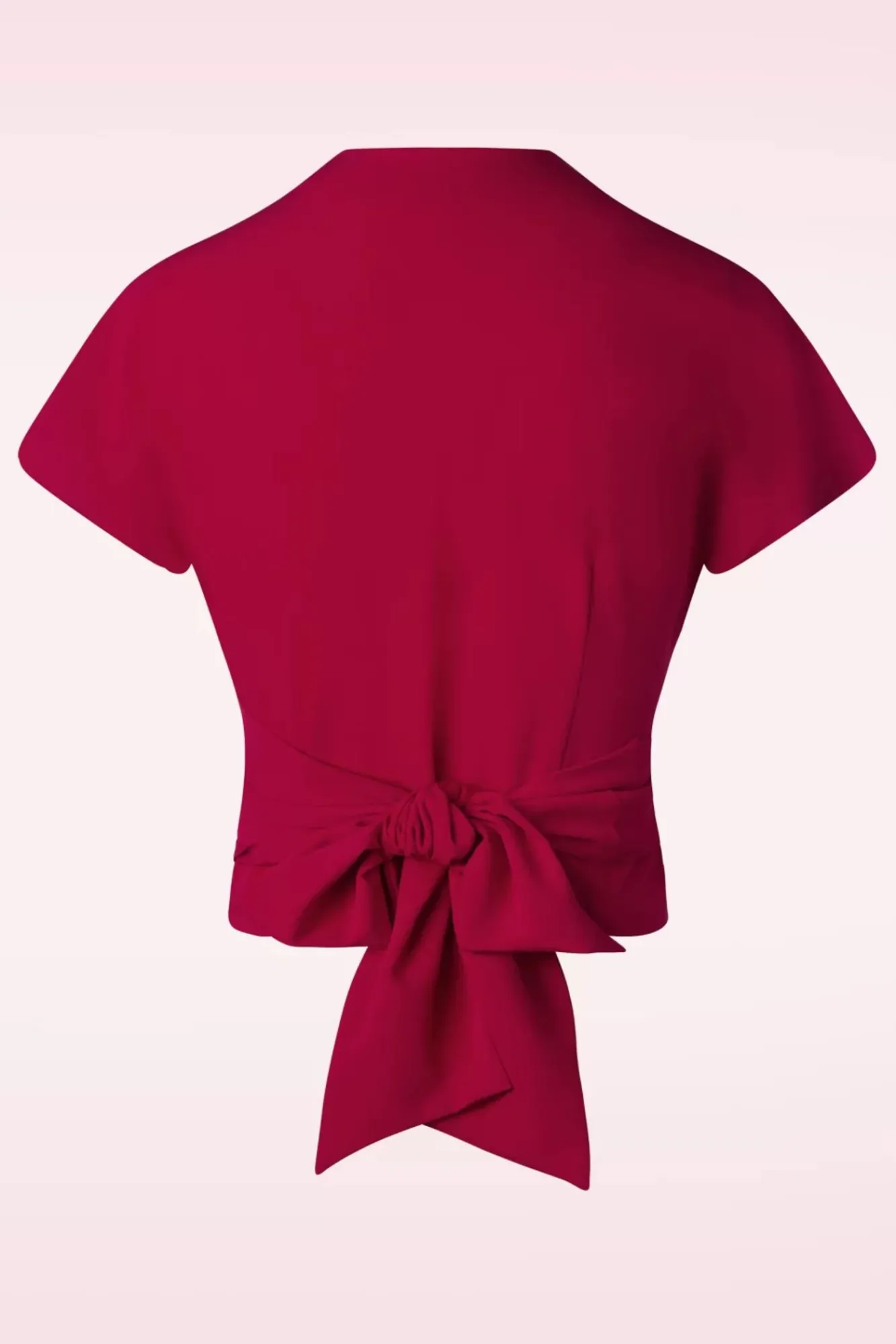 Best Sale Rock N Romance Darla Wikkelblouse Met Korte Mouwen In Rood