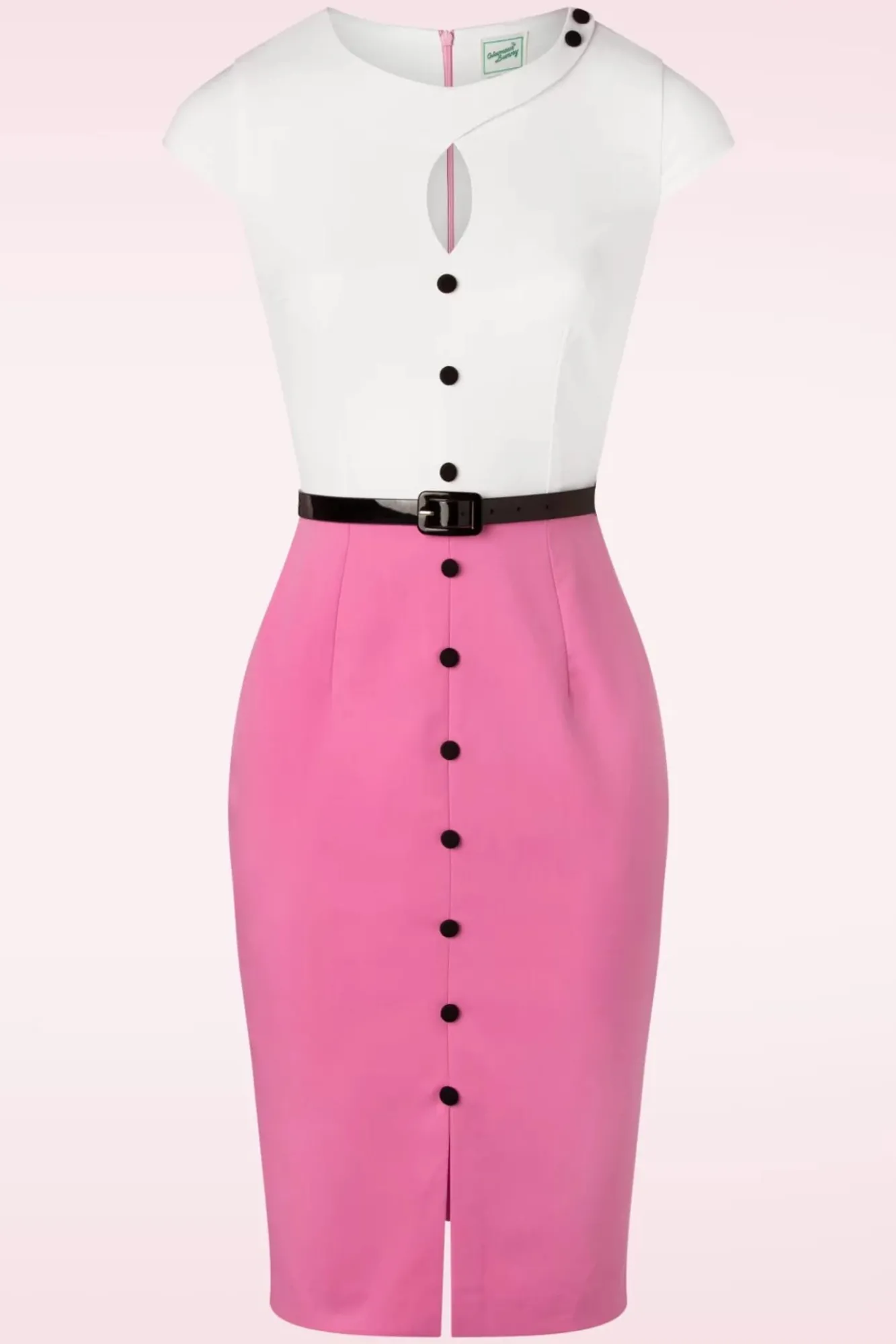 Flash Sale Glamour Bunny De Sienna Pencil Jurk In Flamingoroze En Wit