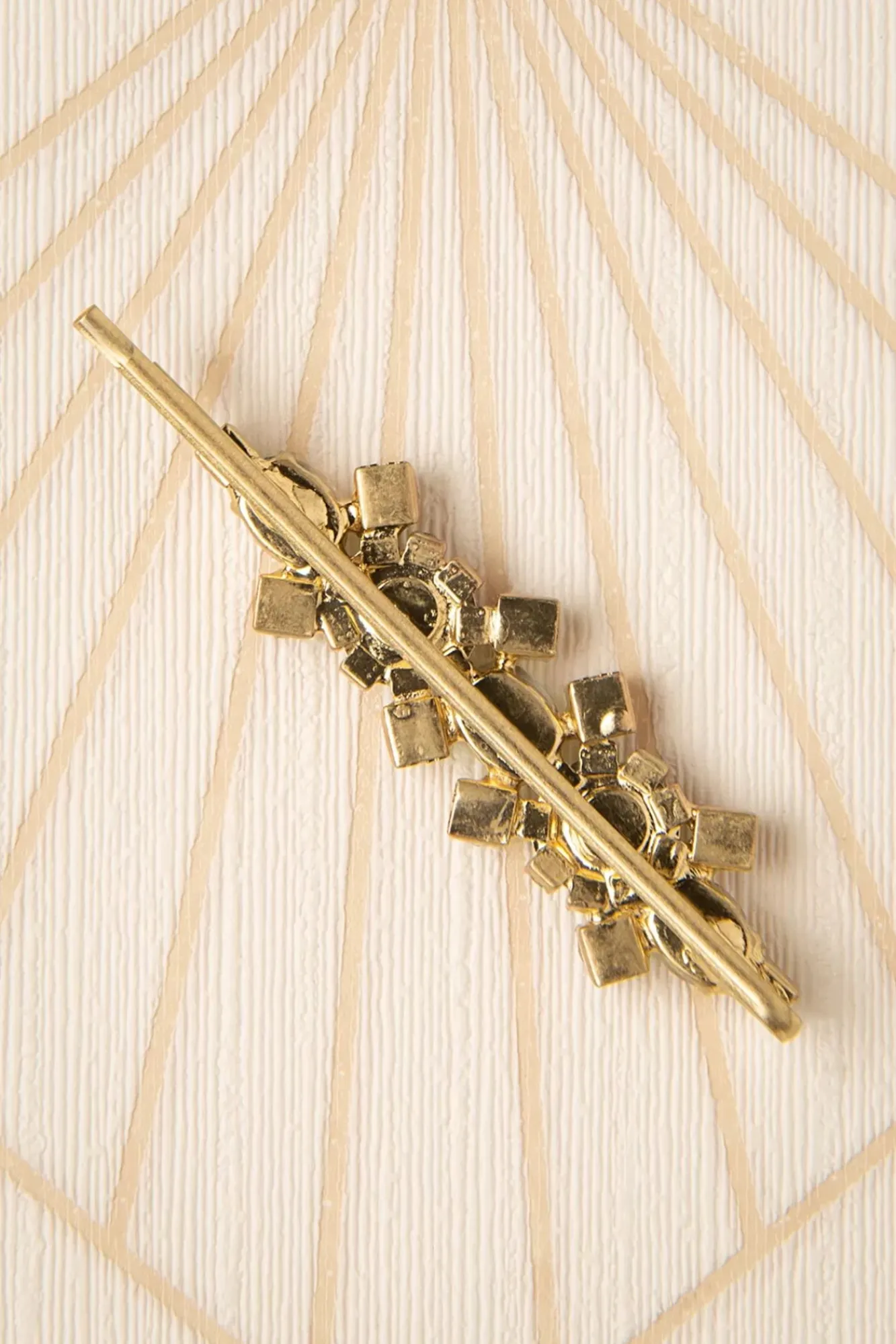 Fashion Lovely Deco Crystal Stone Haarspeld In Goud