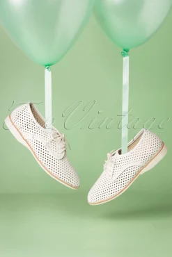 Shop Rollie Derby Punch Schoenen In Gebroken Wit