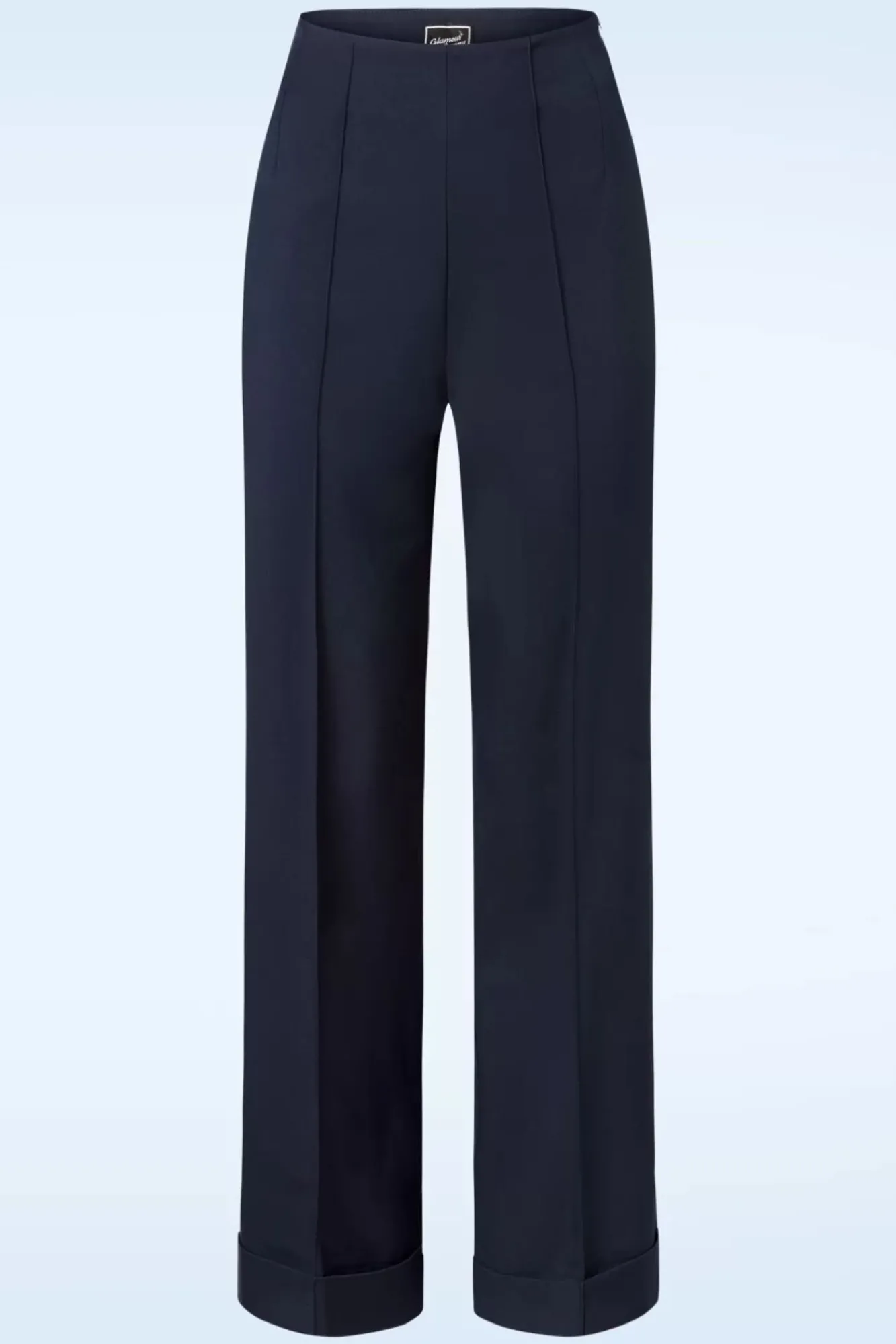 Store Glamour Bunny Business Babe Diadora Wijde Pantalon In Marineblauw