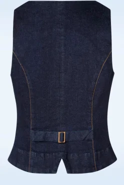 Best Sale Rock-a-Booty Dianne Gilet In Denim Blauw