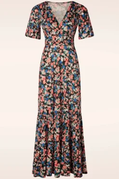 Cheap Vintage Chic for Topvintage Ditsy Maxi Jurk In Zwart