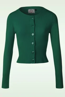 Hot Banned Retro Dolly Vest In Donkergroen