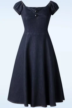 Fashion Collectif Clothing Dolores Denim Doll Jurk In Blauw