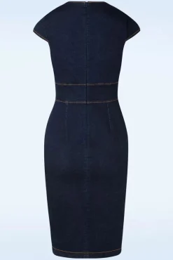 Outlet Rock-a-Booty Dorothy Pencil Jurk In Blauw