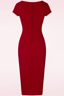 Outlet Vintage Chic for Topvintage Effen Jurk In Rood