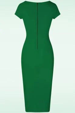 New Vintage Chic for Topvintage Effen Jurk In Smaragdgroen