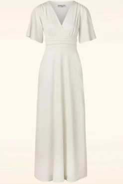 Shop Vintage Chic for Topvintage Eleanor Glitter Maxi Jurk In Egret