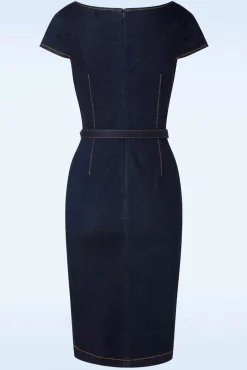 New Rock-a-Booty Eliose Pencil Jurk In Blauw