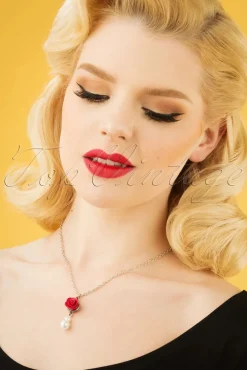 Cheap Sweet Cherry Emma Rose Parelketting In Rood