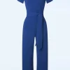Cheap Very Cherry Emmylou Jumpsuit In Koningsblauw