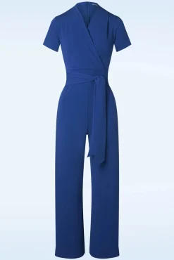 Cheap Very Cherry Emmylou Jumpsuit In Koningsblauw