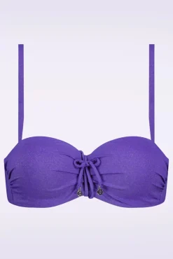 Hot Cyell Evening Glam Padded Bikini Top In Paars