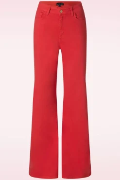 Shop Smashed Lemon Fae Flared Jeans In Rood