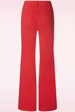Shop Smashed Lemon Fae Flared Jeans In Rood
